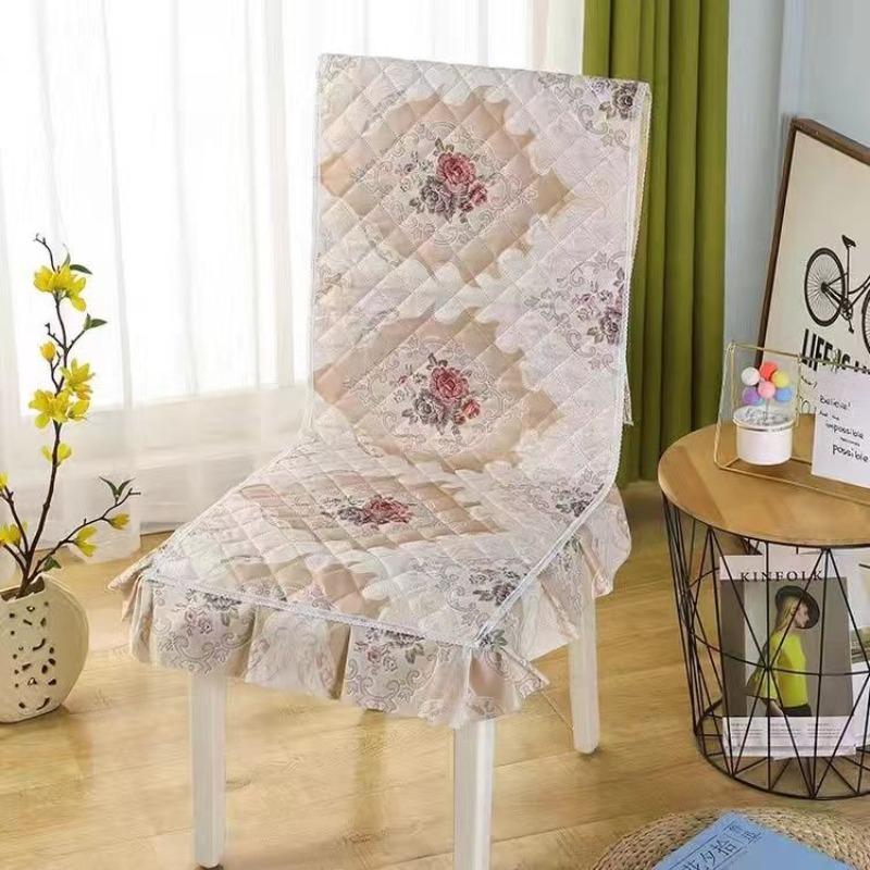 One Piece Seat Cover Quilted Checkered Skirt Hem Seat Covers Multiple Styles of Seat Cushions, Dust-proof and Anti Slip Chair Protective Covers