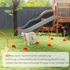 4-Piece Dog Agility Training Equipment with 4 Adjustable Width Doors, Bag, for Garden, Orange