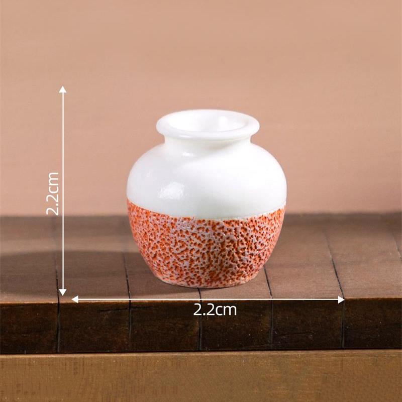 5PCS Cute Dollhouse Miniature Toy Colorful Patterned Vase Model Home DIY Decor Kids Play Toy Micro Landscape Ornaments Gifts