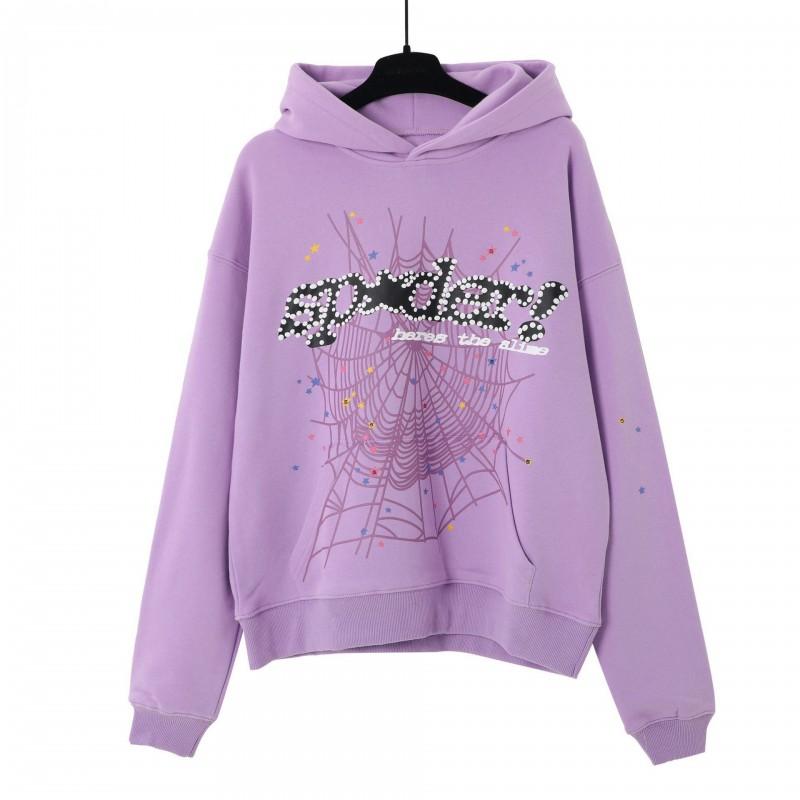 Sp5der 555 Hvězdný Potisk Mikina s Kapucí Set Unisex Streetwear Volný Střih Podzimní Ležérní Outfit