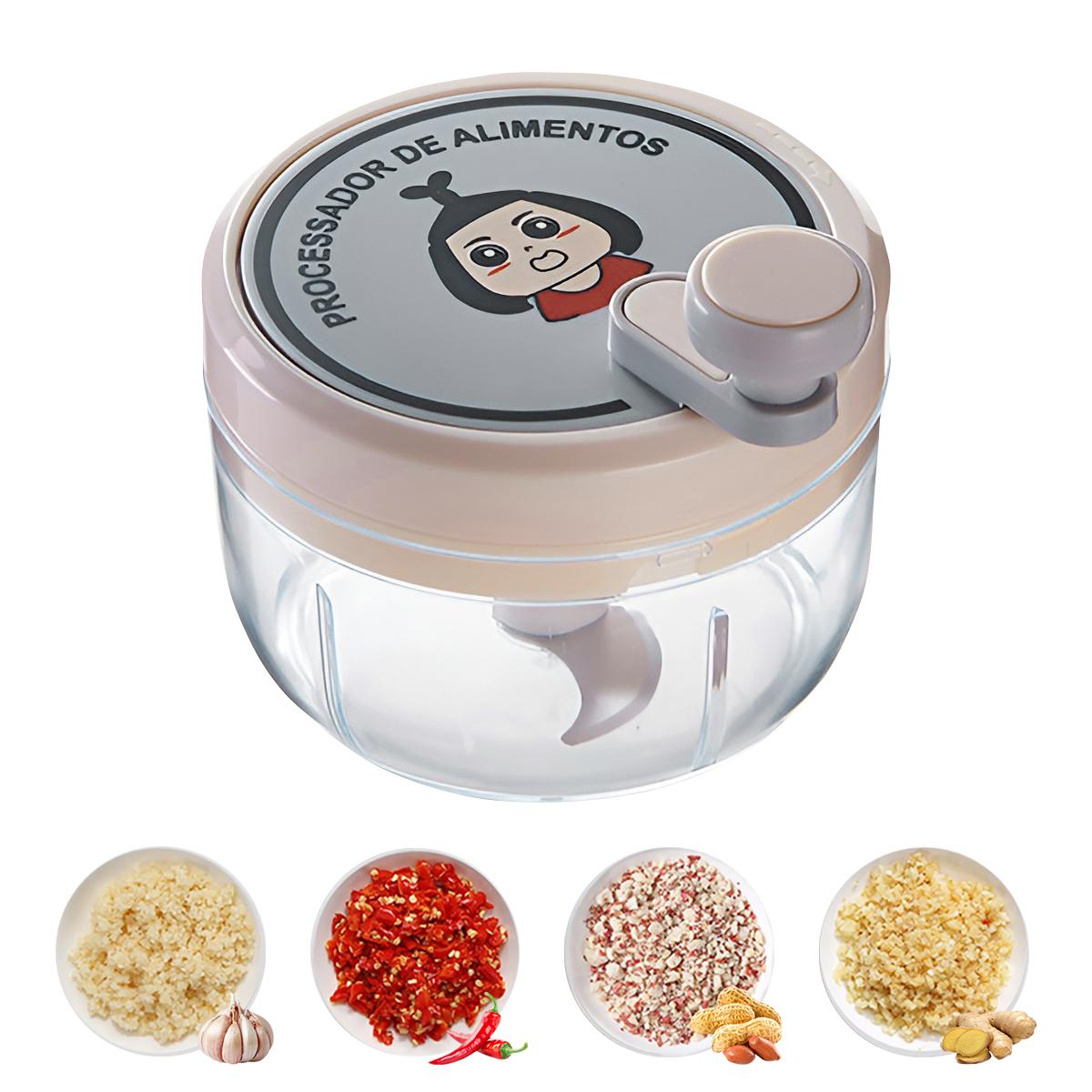 

Garlic Crusher, Highly Efficient Masher Chopper for Home, Multifunctional Manual Grinder with Safe Blades