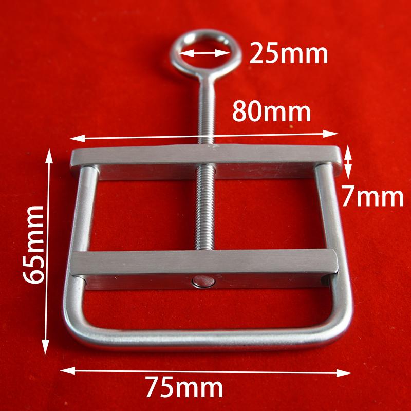 Ball Press Crusher CBT With Threaded Rod,Place Around Testicles Scrotum Crushing Vice Clamp,Sex Toys for Men,BDSM Chastity