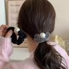 Delicate Pearl Decorated Sparkly Hair Ring for Women Formal Occasions Daily Elegant Hair Accessory