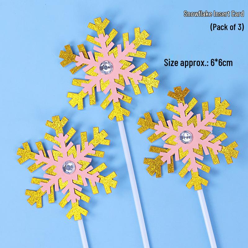 Frozen Christmas Snowflake Acrylic Cake Decoration Insert