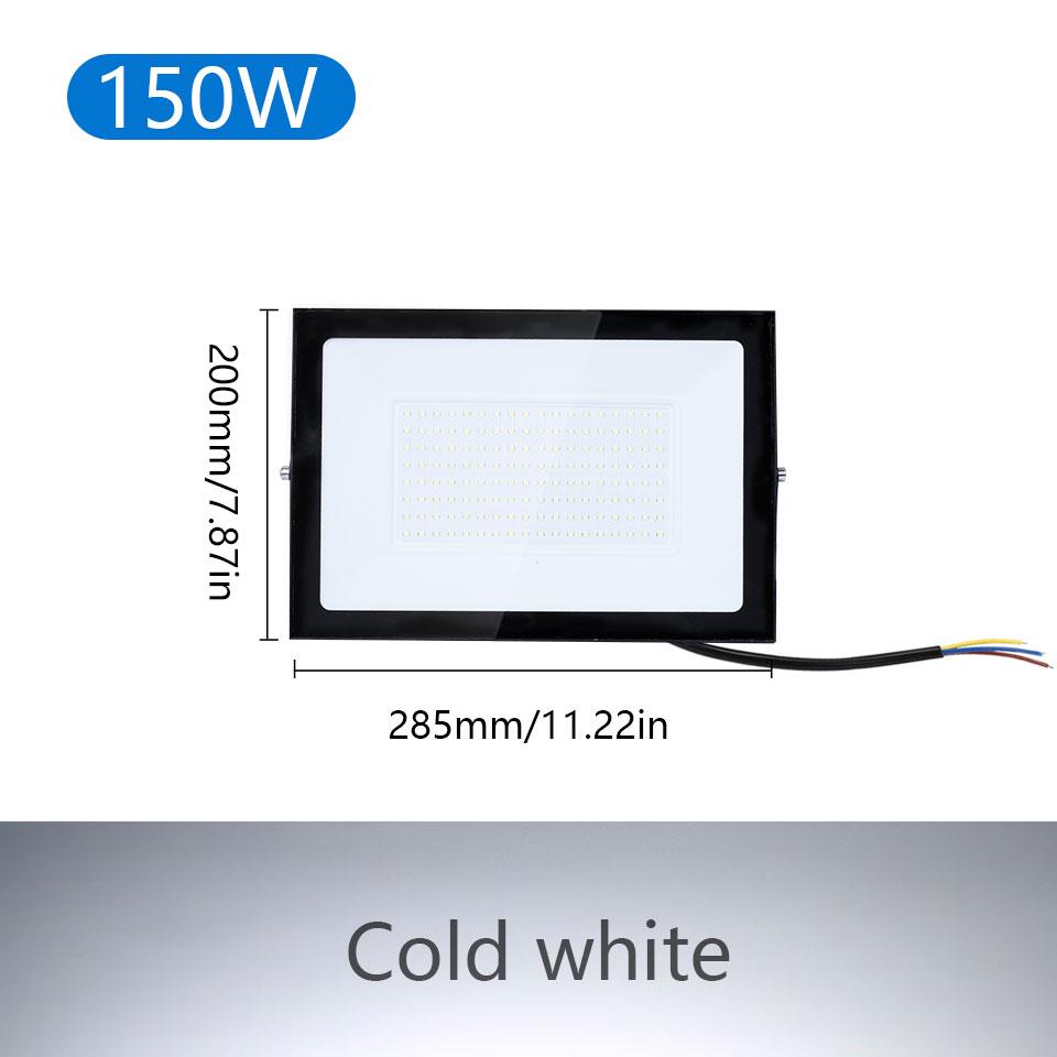 LED Flood Light Spotlight AC220V 100W 200W IP66 Waterproof LED Black Shell Garden Street Gate Wall Floodlights led floodlights