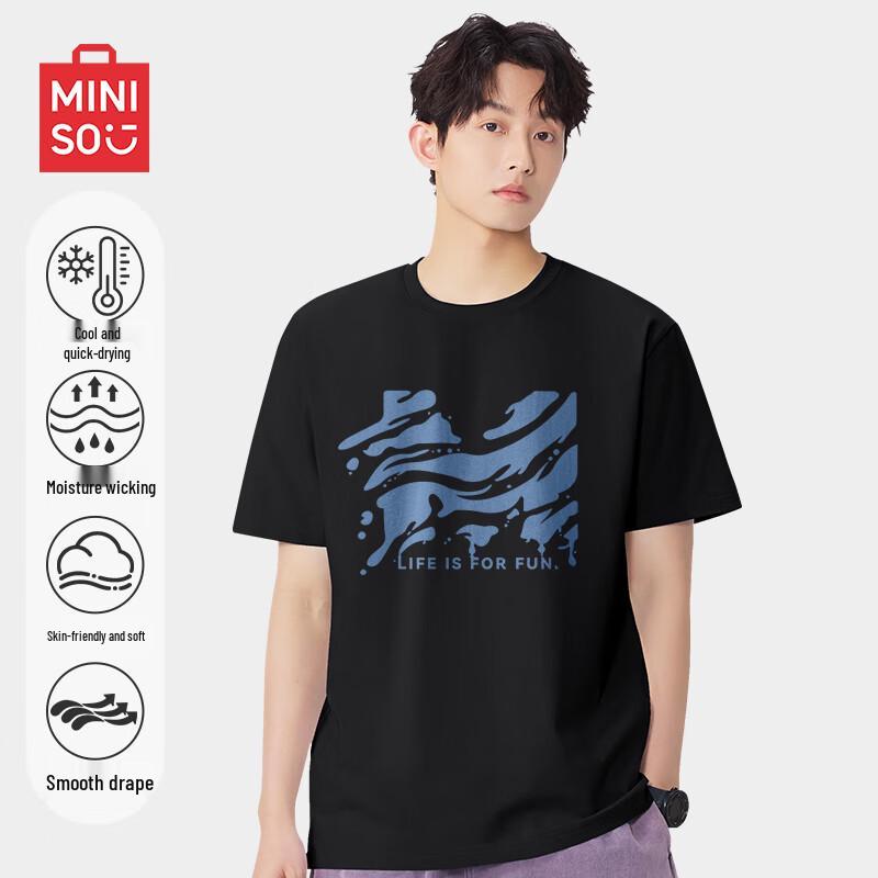 MINISO Men s Ice Silk Quick-Dry Sport T-Shirt 2XL