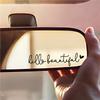 Hot Seller: 'Hello Beautiful' Decorative Rearview Mirror Sticker for Cars