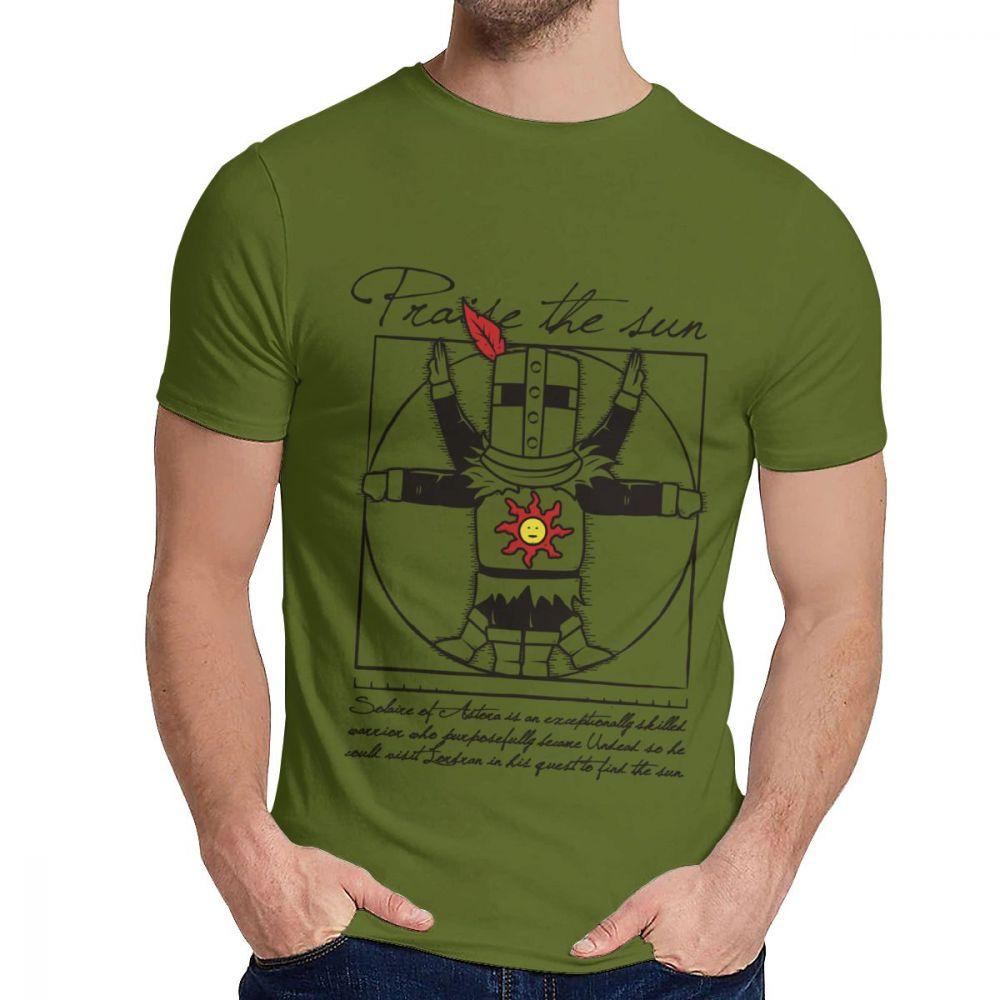 Pure Cotton The Sun Dark Short Sleeve Unisex Vintage Leisure O Neck Top Tee