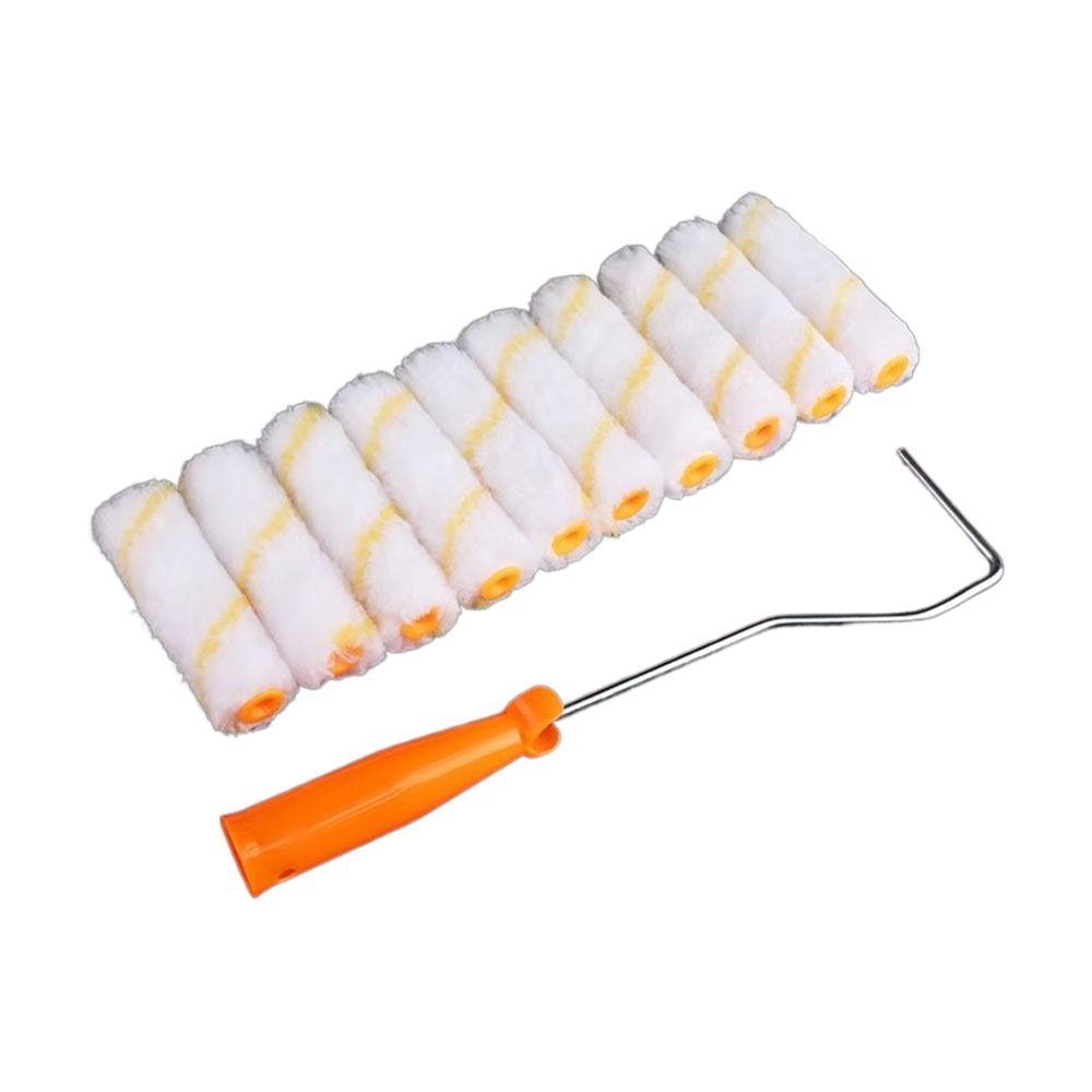 11Pcs/Set 4 Inch Rollers Paint Roller Kit Small Corner Paint Roller Sponge  Hotel Use
