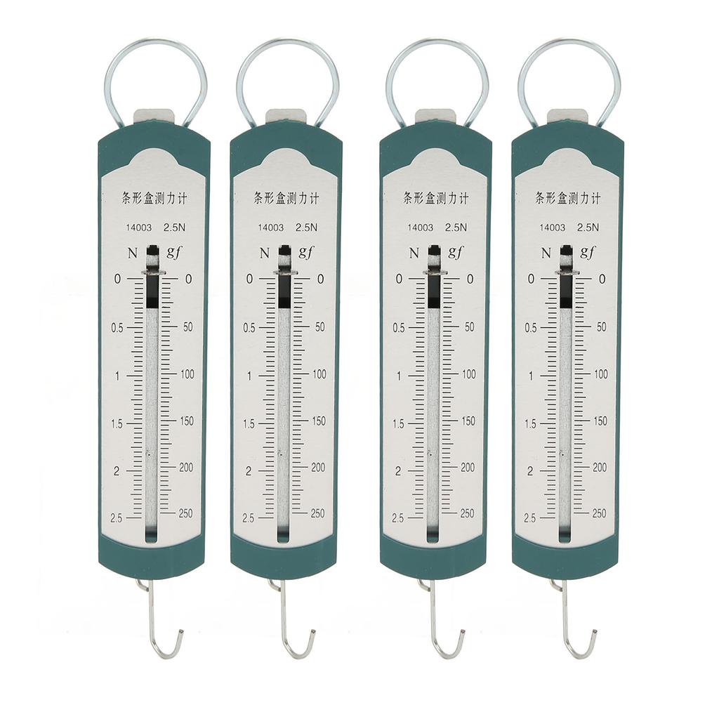 4pcs Spring Dynamometer Professional High Accuracy Bar Portable Spring Scale for Student Physics