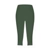 Damen Einfarbige Slim Fit Capri-Leggings Dehnbar Mittelhoch Lässige Cropped Hosen für den Alltag