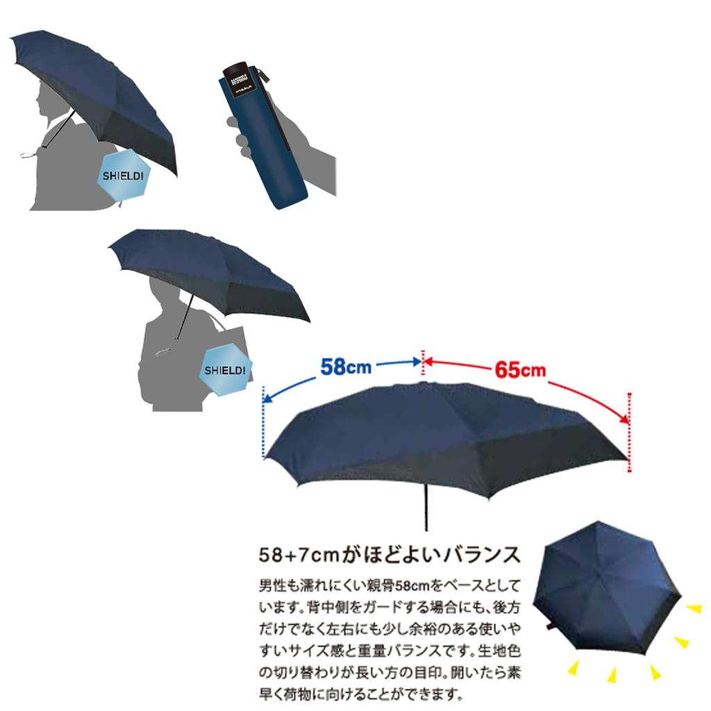 Mabu Folding Umbrella with Long Back Lightweight Indigo Extendable Bag Shield UV Mini Stylish and Popular Parasol for Men and Lightweight and Suitable