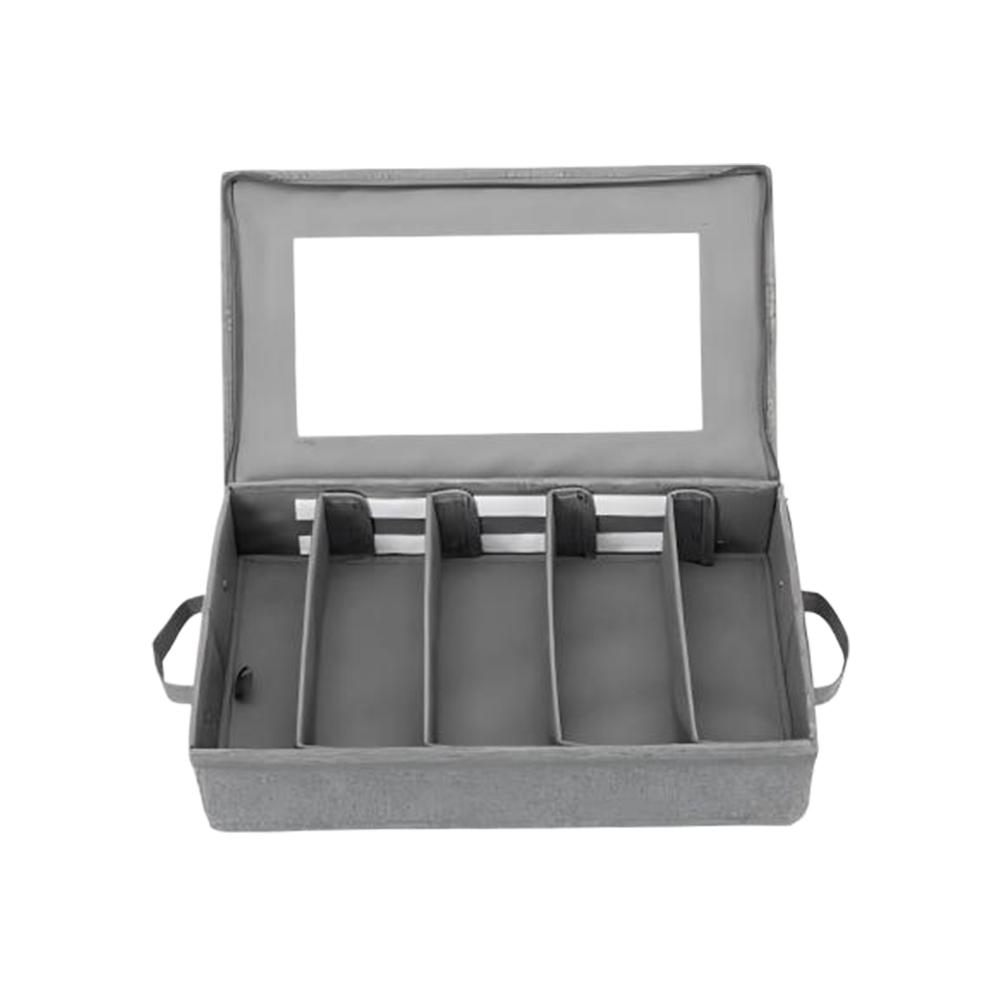 NEW 5 Grids Cutlery Storage Box Portable Chopsticks Cutlery Flatware Organizer With Zipper Dustproof Spoon Fork Knives Tableware