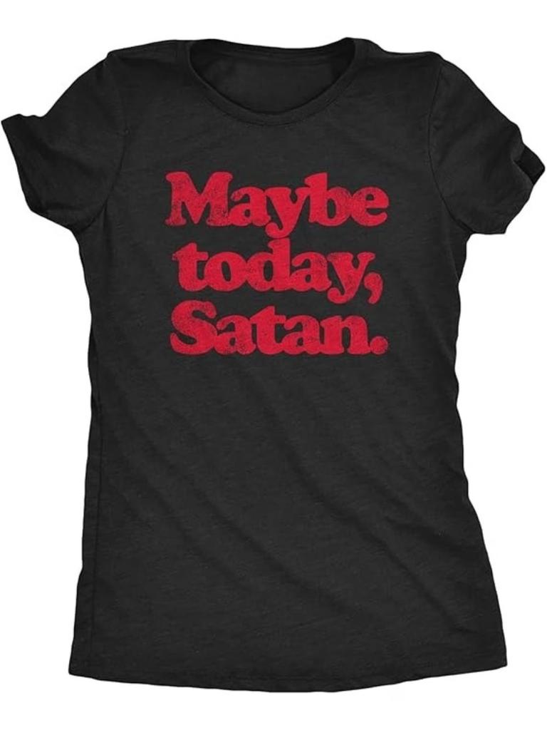 Maybe Today Satan Halloween Design Men T-Shirt for Men, Regular Fit Round Neck T