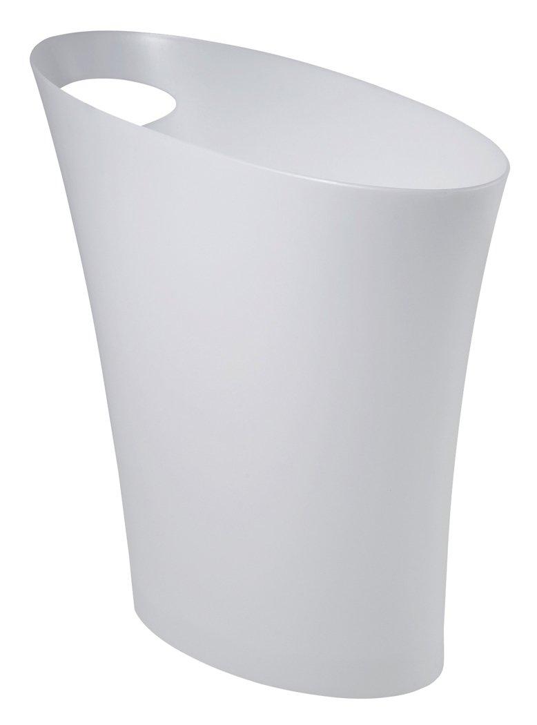 

Trash Can Skinny Can White Oval Lidless Pail Dust Box [umbra] 7.5L белый