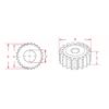 10 11 12 13 14 15 16 17 18 19 20 21 22 Teeth 2 Module 2M Pilot Bore 6.28mm Pitch 45# Steel Straight Flat Pinion Wheel Spur Gear