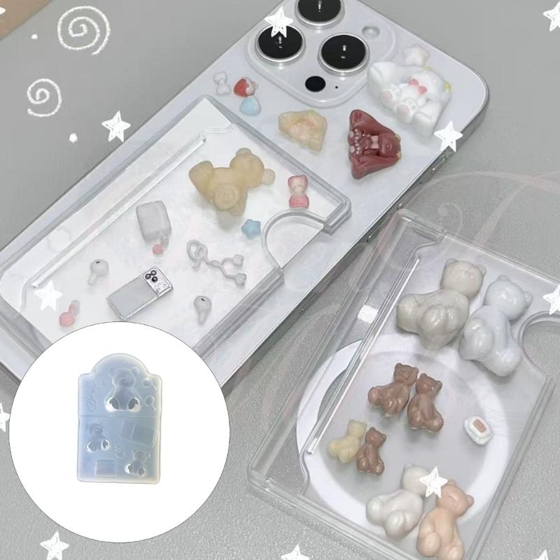 Multipurpose Silicone Crafting Mold Suitable for Bear Rabbits Ear Shape Crafts Including Resin Soap and Candle Making