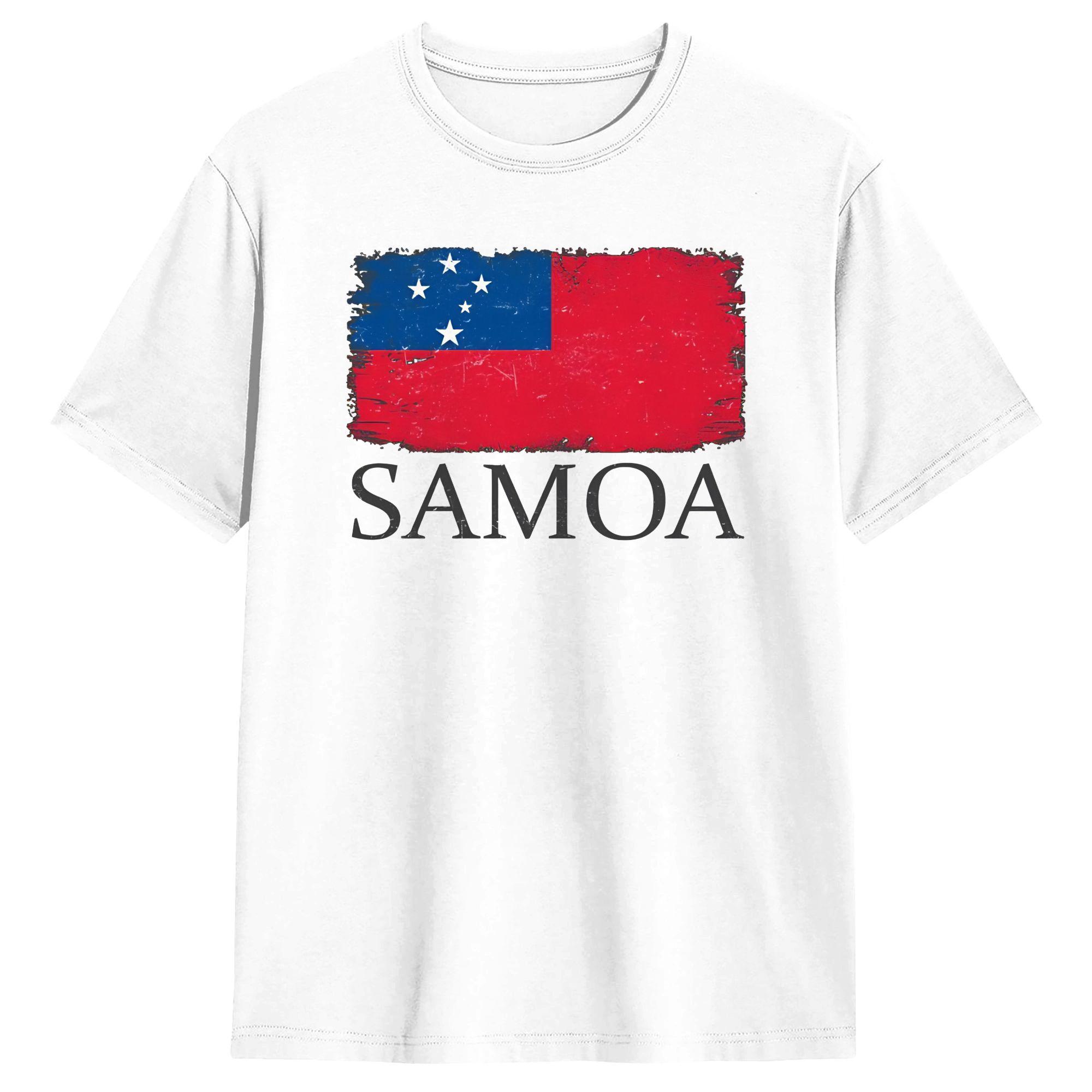 

Samoa Flag T-Shirt Summer Cotton T-Shirts For Men Harajuku Casual Tshirt Short Sleeve Vintage Top Tees 5XL різнокольоровий