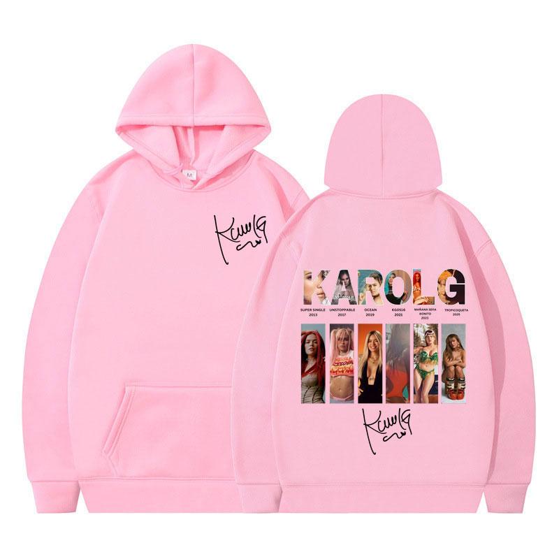Singer Karol G Tropicoqueta 2025 Album Cover Hooded Sweatshirts Man Woman Hip-hop Winter Fashion Hoodies Aesthetics Pullover Top