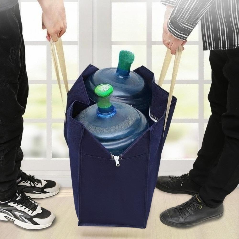 1PC Large Capacity Moving Bag, Reusable Zipper Storage Bag for Clothes, Bedroom, RV & Seasonal Use, Sturdy Non-Woven Fabric with Multiple Compartments