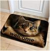 Cute Cat Dog Print Rectangle Carpet Pet Lover Welcome Home Decor Mat Non Slip Floor Rug Entryway Doormat Animal Pattern