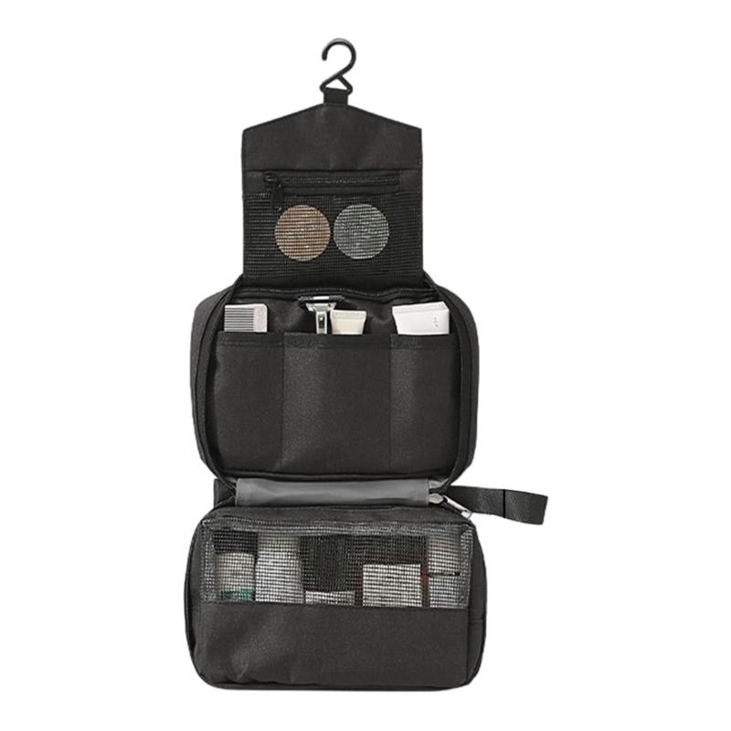 

Portable Cosmetic Organizers with Multiple Pockets And Dry Wet Separation Ideal For Gym Use And Travel Convenience чорний