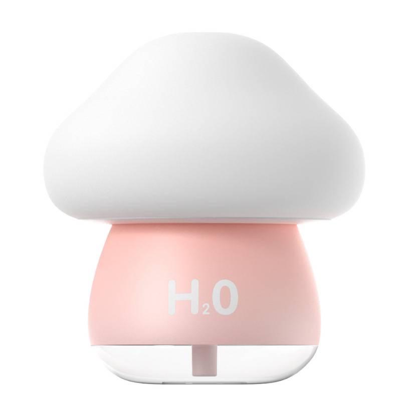 USB Rechargeable Mushroom Tap Light Humidifier for Bedroom or Desktop with Large Spray
