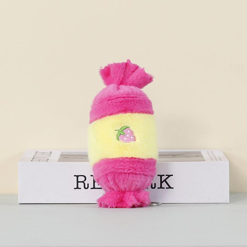 Cute Candy Plush Keychain With Polyester Fiber For Kids And Teens