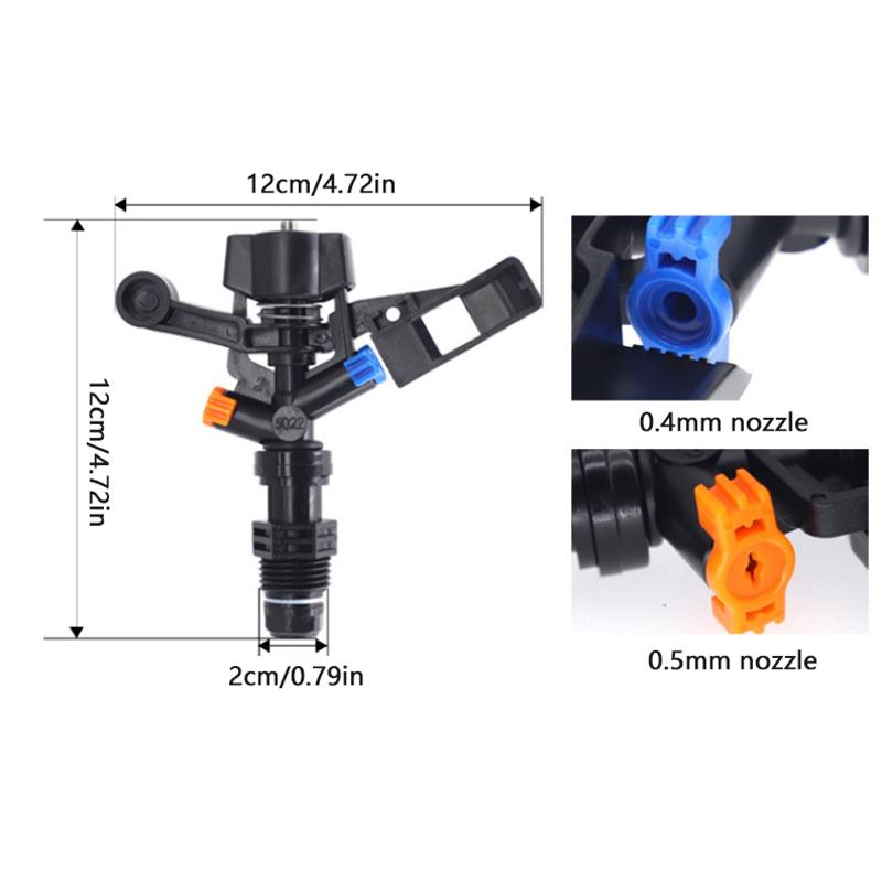 Zavlažování zahrady Rotační postřikovač Zemědělství Kyvná tryska Zavlažování Trávníkový postřikovač Zavlažování s 1/2palcovým vnějším konektorem