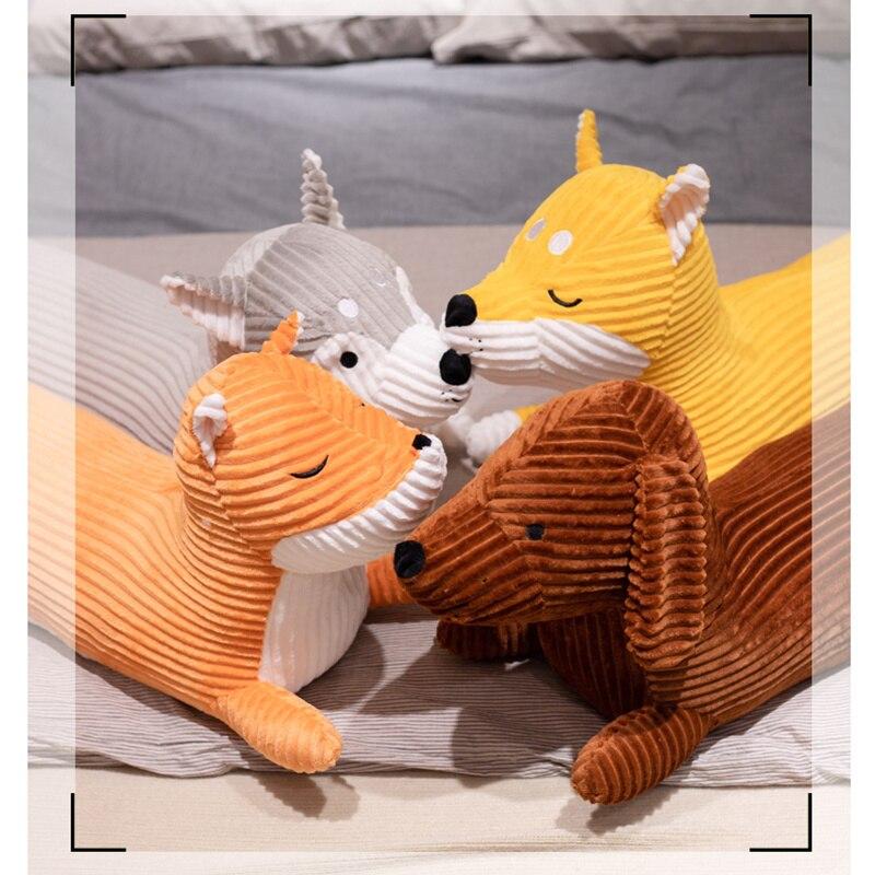 Cartoon Langer Körper Fuchs & Husky Shiba Inu & Dackel Plüsch Spielzeug Niedliche Tier Puppen Schlafkissen für Kinder Kinder