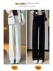 Wide-Leg Corduroy Fleece-Lined Pants: Warm, Thick, High-Waist, Straight-Leg Casuals for Women, Girls & Boys - Perfect for Autumn & Winter.
