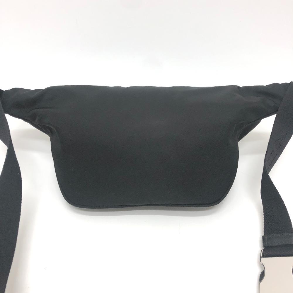 PRADA VL033 triangle plate Waist Pouch Bag body bag Nylon Black