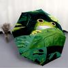 1pc Frog Leaves Automatic Open/Close Umbrella, Portable Folding Umbrella for Travel, Themed Events012