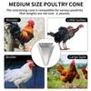 Heavy Duty Chicken Restraint Funnel Cone For Hens Turkeys Broilers Flat Back Wall Mount Design Feathered Damage Prevent