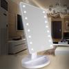 16LED Makeup Mirror 360° Rotating ABS Plastic Frame Desktop Cosmetic Mirror Battery Powered Portable Mirror For Lady Student