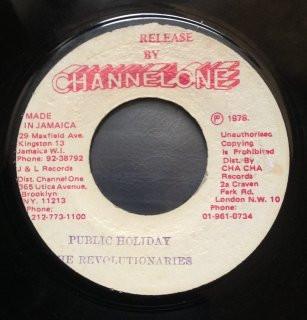 

7inch Record REVOLUTIONARIES Public Holiday NONE Channel One 1978 Jamaica Reggae Ska Dub Used