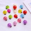 50Pcs New Cute Resin 8*10mm Mini Seven Star Ladybug Series Flat Back Manicure Parts Embellishments For Hair Bows Accessories