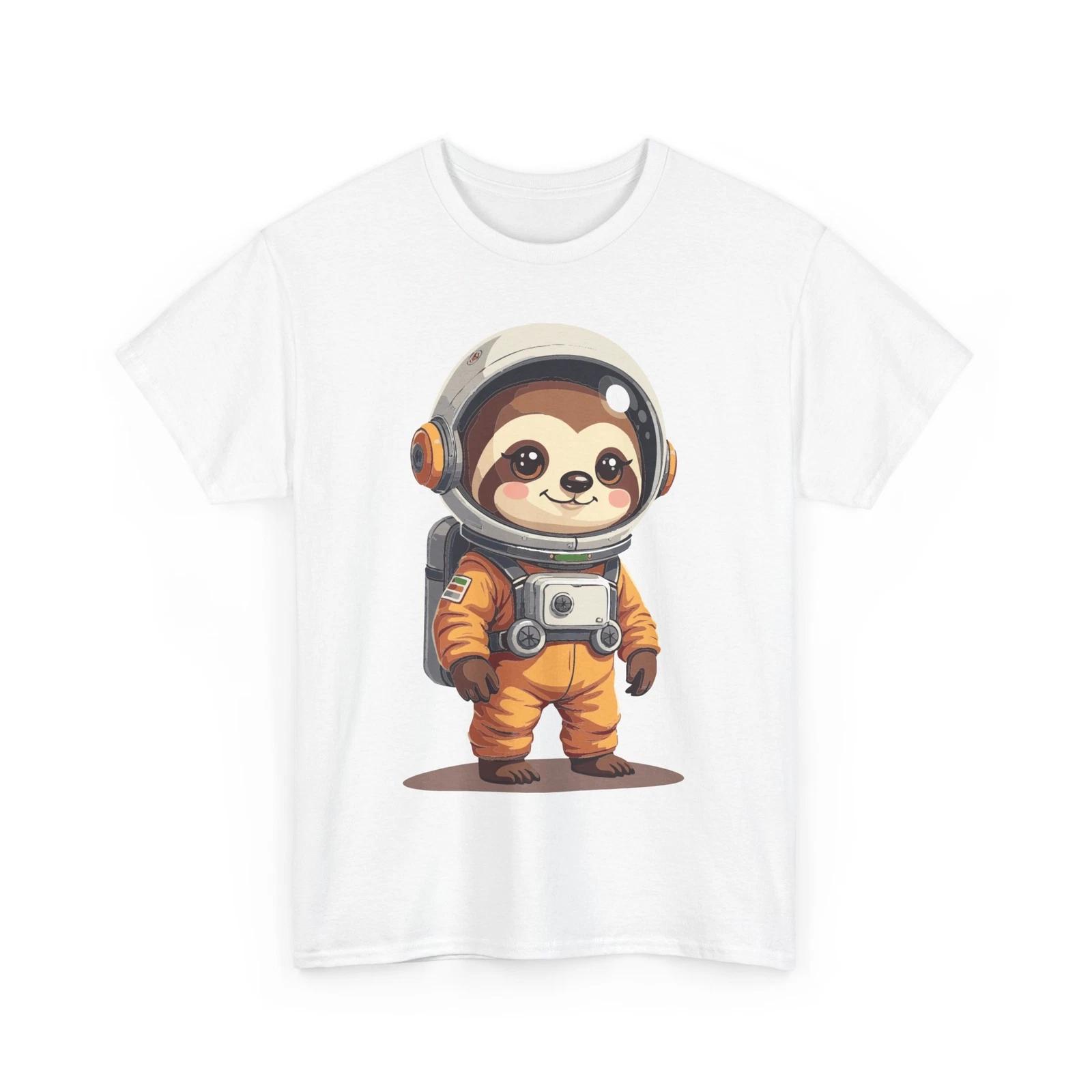 Space Sloth - Cute Cartoon Animal Graphic Gildan Cotton Tee XL