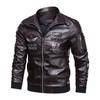 Air Force Herren A-2 Fliegeranzug Lederjacke PU Retro Übergröße Motorradjacke