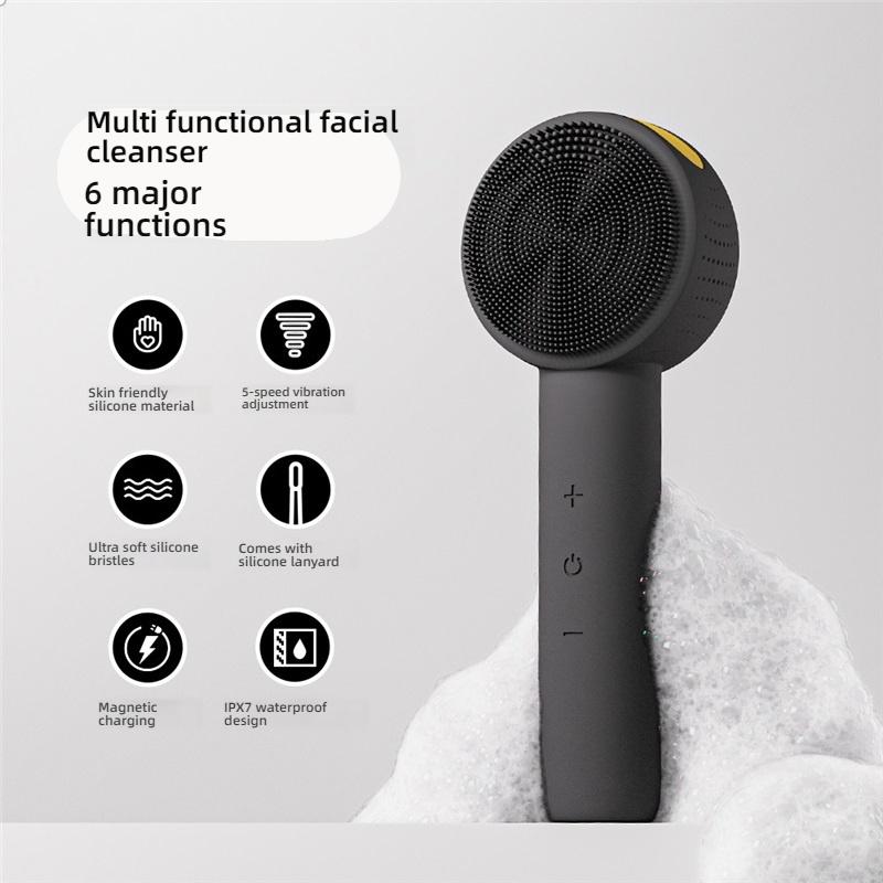 Household Electric Silicone Facial Cleansing Brush for Face, Hot Compress To Clean Pores, Universal Facial Cleansing Instrument