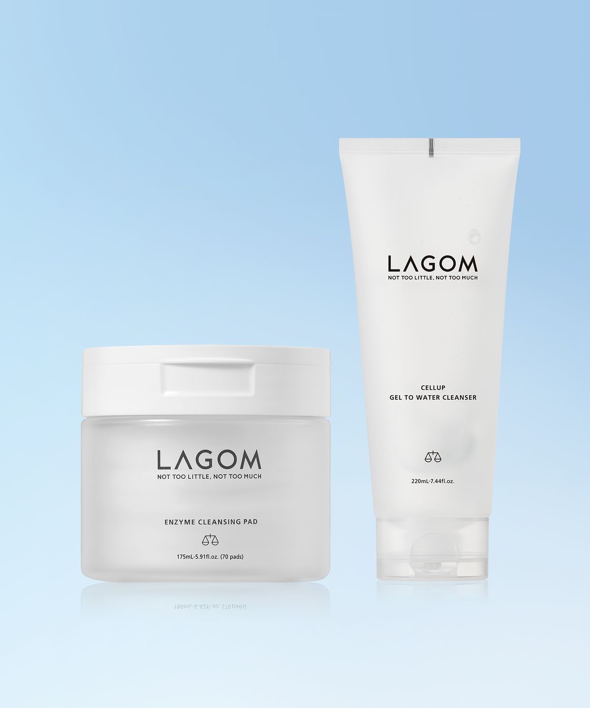 Enzyme Cleansing Pads 70 Sheets & Gel-to-Water Cleanser 220ml