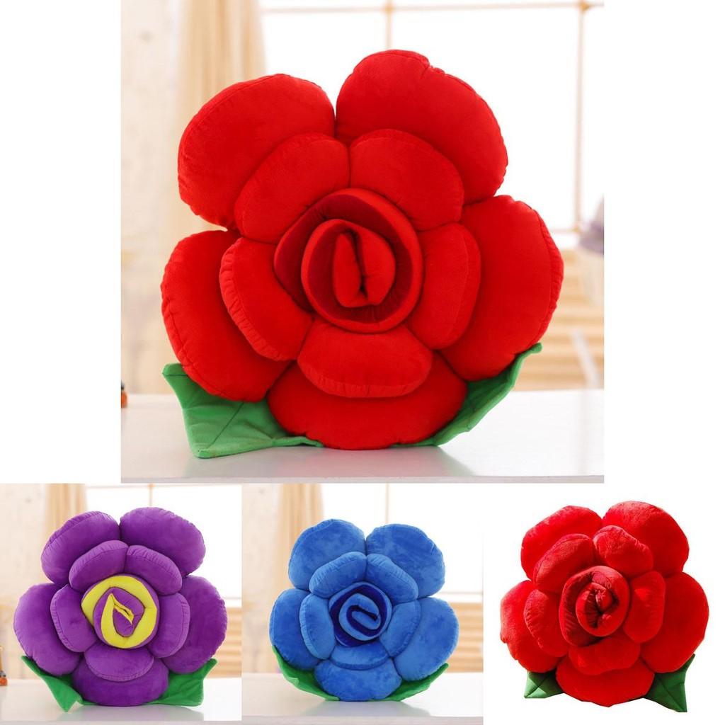 Helle Farben Rosenform Blumenkissen Kissen Lendenwirbel Dekoration Für Sofa Bett Und Stuhl