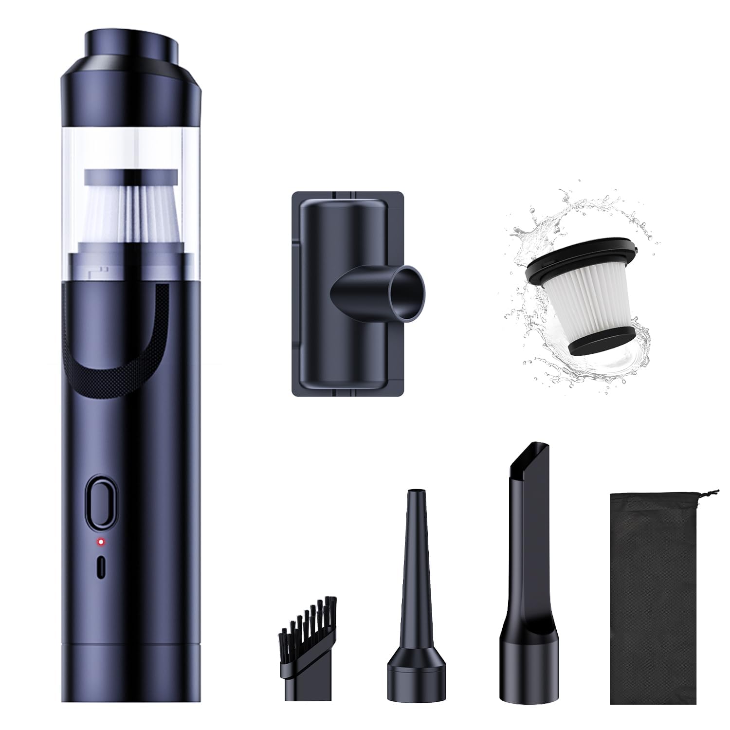 

Беспроводной ручной пылесос для и PA Мощный Низкий Легкий с электрическим воздушным насосом для и Чистка мебели Пылесос, Компактный, Автомобили, Столешницы, чёрный