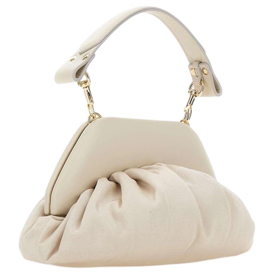 Vivienne Westwood Brooke Clutch Brand Logo Viscose Handbag Women handbags Cream 49030001WW01F4A408