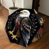 1PC Eagle Leaf Automatic Open/Close Umbrella with Windproof, 8-Rib Sturdy Canopy, Durable Ribs, Fashionable Design, Outdoor Accessory, Fun Prin, Holid