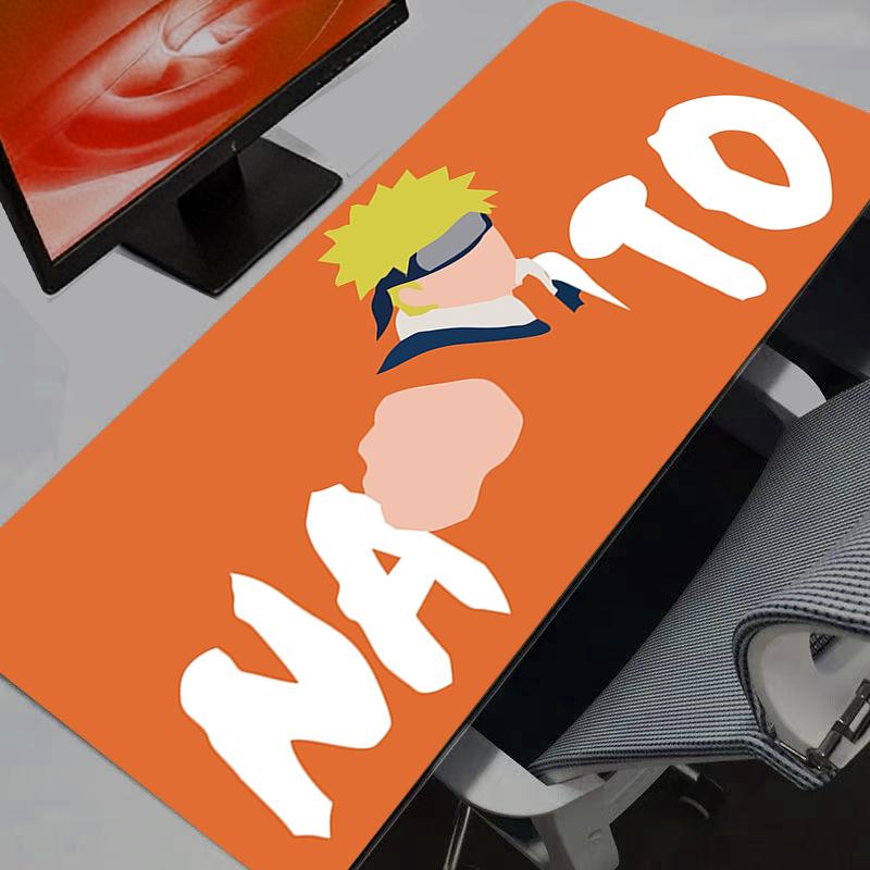 Large E-sports Mouse Pad Anime Naruto Uzumaki Smooth Flexible Rubber Gamer PC Computer Keyboard For CSGO Kawaii Rug Mosuepad