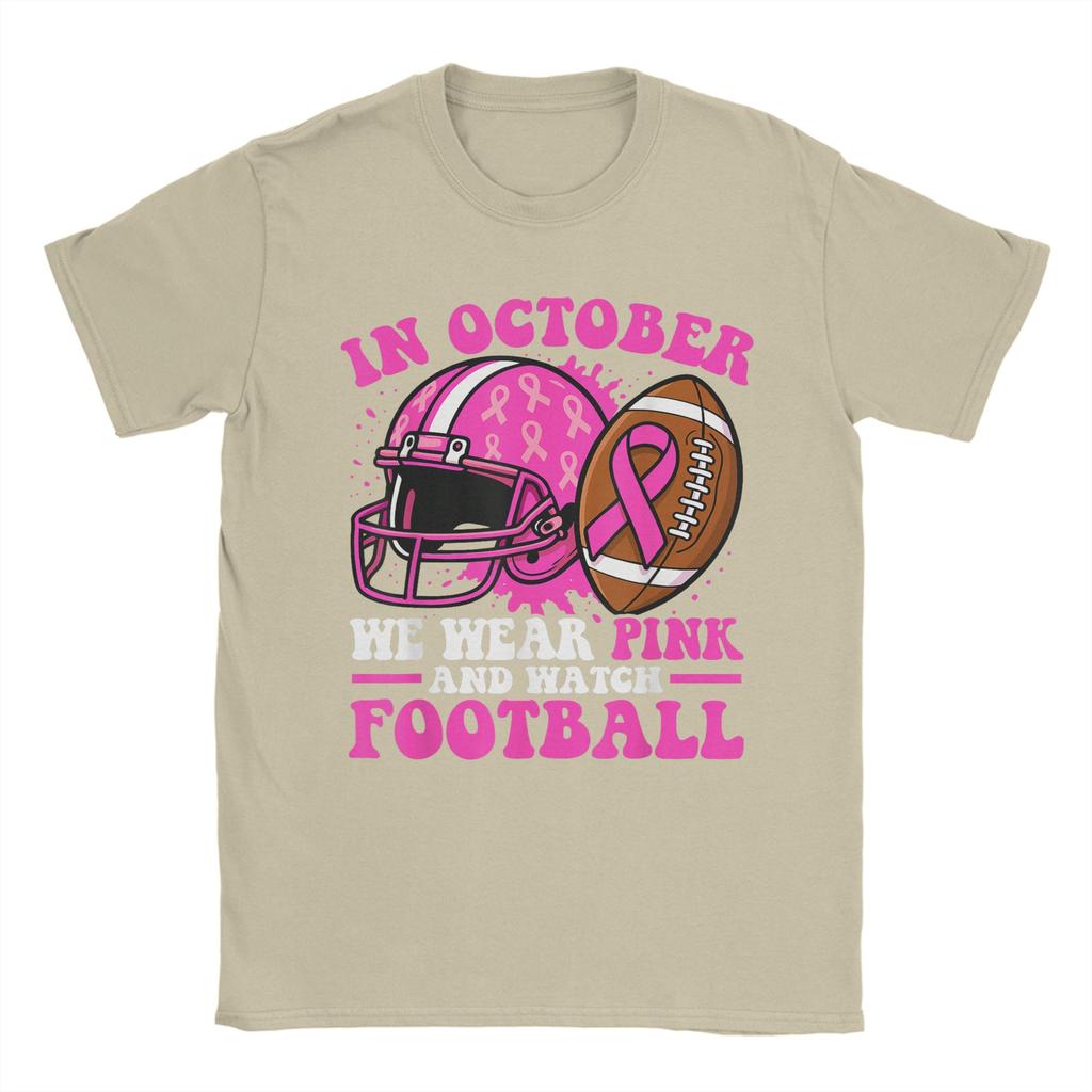 Breast Cancer Awarenes Women In October We Wear Pink T Shirt Men  Y2K Basic T-Shirts Summer O-Neck Tees Cheap Oversize Clothes