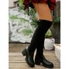 Slimming Over The Knee Boots Women's 2025 Winter New Thick-heeled Plus-size Round Toe High Heel Boots