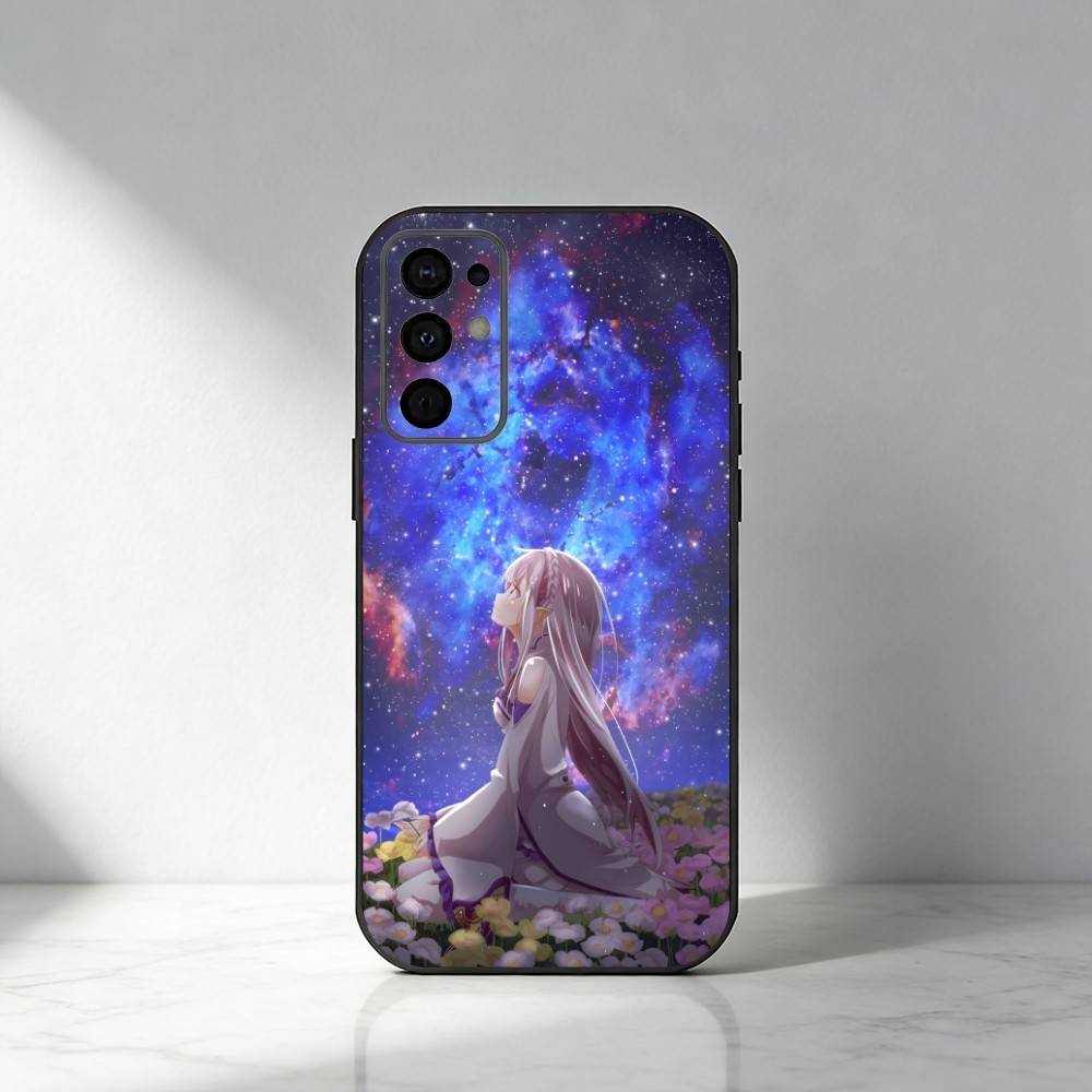 Чехол для телефона E-Emilia из RE-Zero для Samsung S25, S24, S21, S22, S23, S20, Ultra, S26, Plus, Fe, Note, 5G Черный