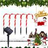 Waterproof Solar Powered Christmas Pathway Candy Cane LED Garden Light